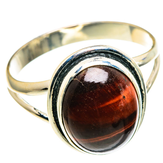 Red Tiger Eye Rings handcrafted by Ana Silver Co - RING86262