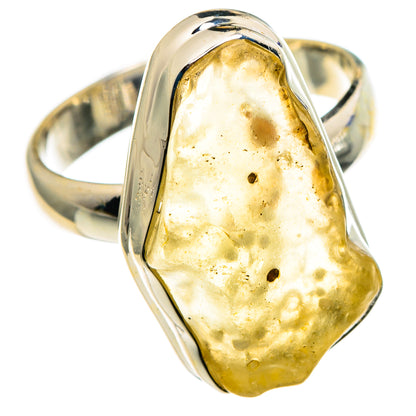 Libyan Desert Glass Rings handcrafted by Ana Silver Co - RING86263