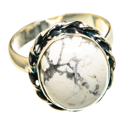 Howlite Rings handcrafted by Ana Silver Co - RING86278