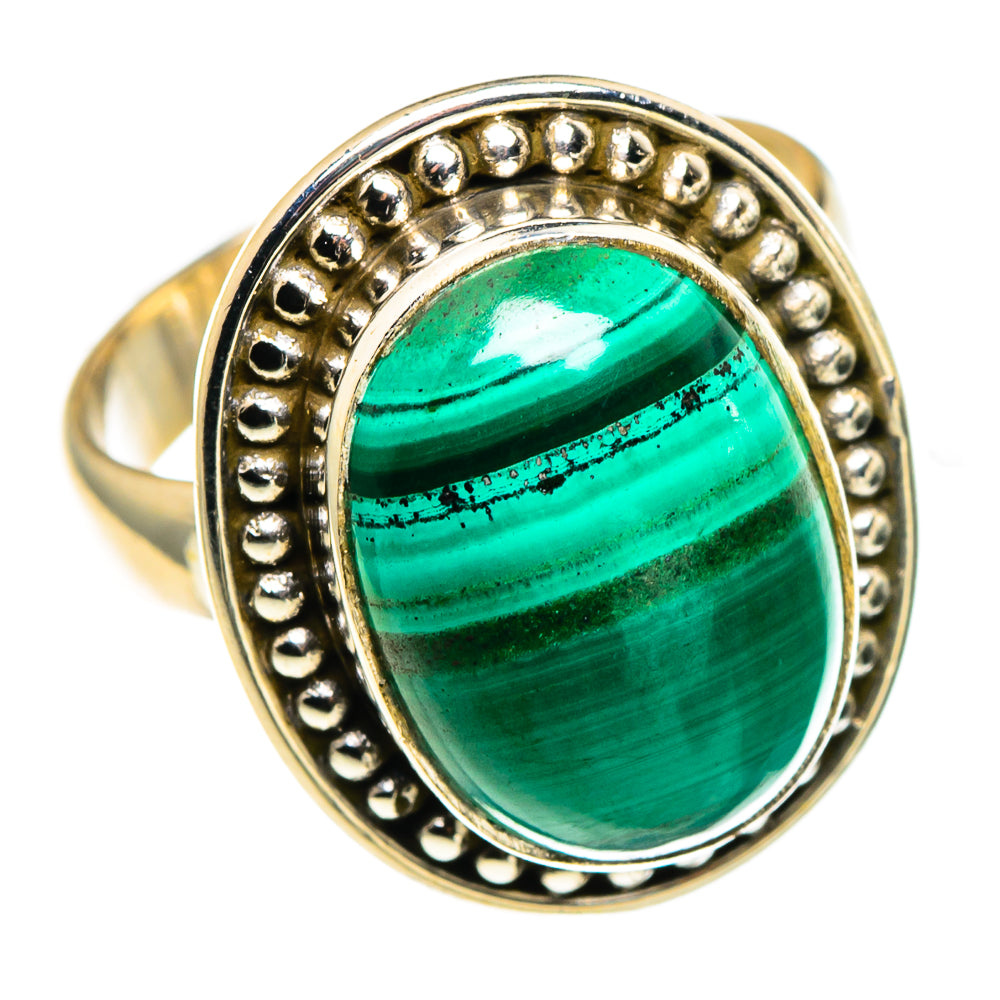 Malachite Rings handcrafted by Ana Silver Co - RING86289