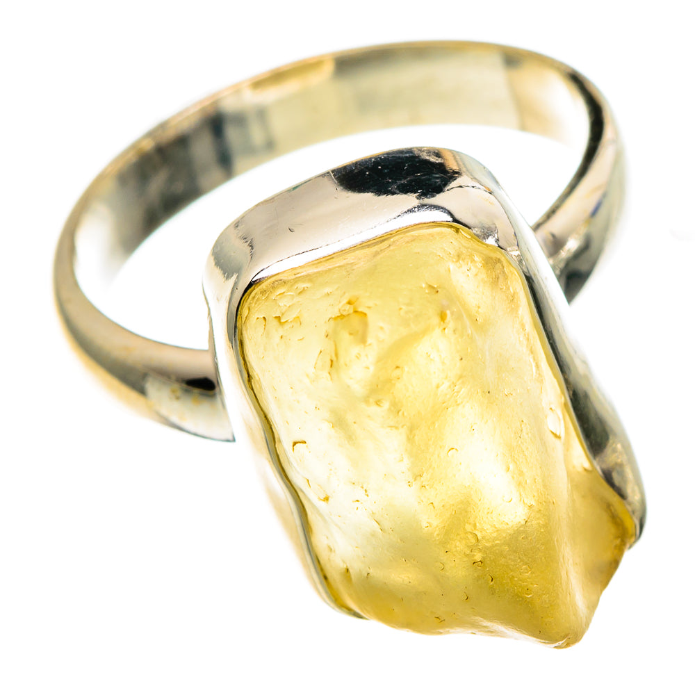 Libyan Desert Glass Rings handcrafted by Ana Silver Co - RING86291