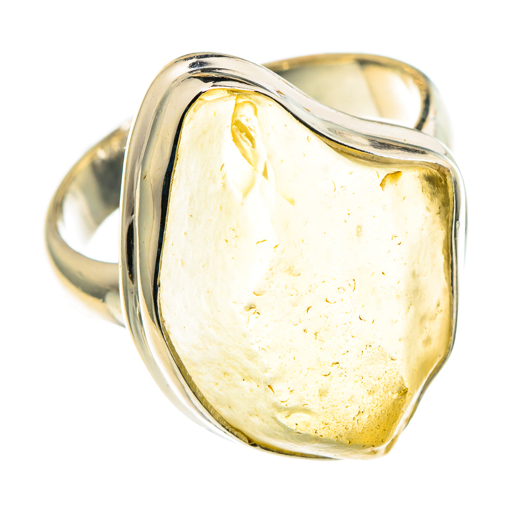 Libyan Desert Glass Rings handcrafted by Ana Silver Co - RING86292