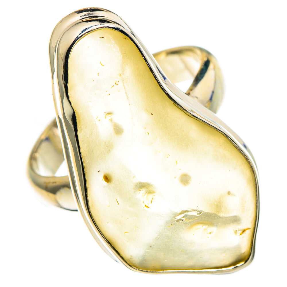 Libyan Desert Glass Rings handcrafted by Ana Silver Co - RING86293