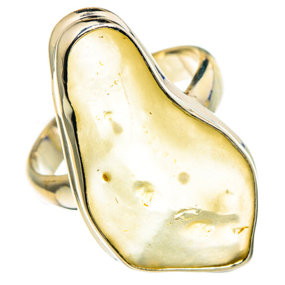 Libyan Desert Glass Rings handcrafted by Ana Silver Co - RING86293