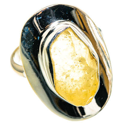 Libyan Desert Glass Rings handcrafted by Ana Silver Co - RING86294