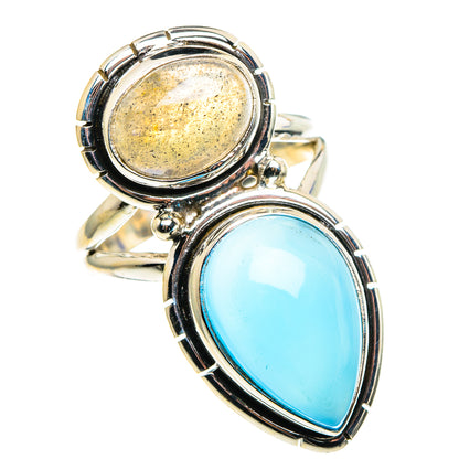 Aqua Chalcedony Rings handcrafted by Ana Silver Co - RING86313