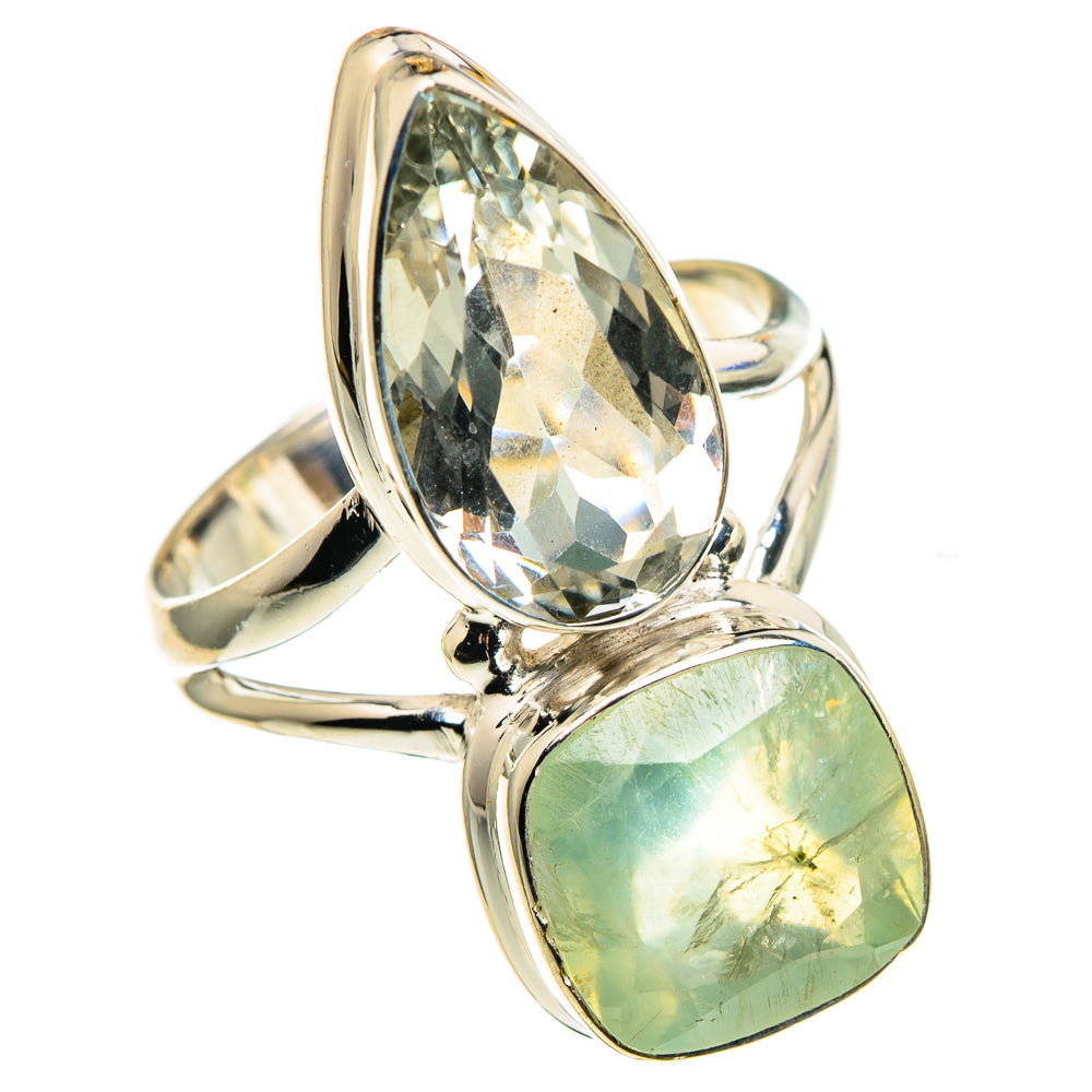 Green Amethyst Rings handcrafted by Ana Silver Co - RING86317