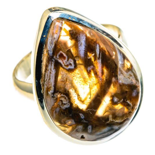 Turkish Tube Agate Rings handcrafted by Ana Silver Co - RING86322