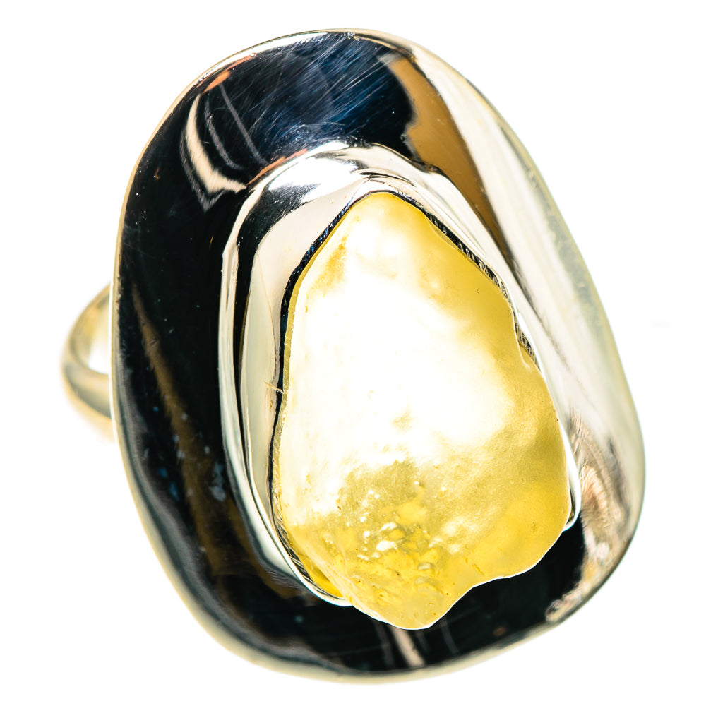 Libyan Desert Glass Rings handcrafted by Ana Silver Co - RING86332