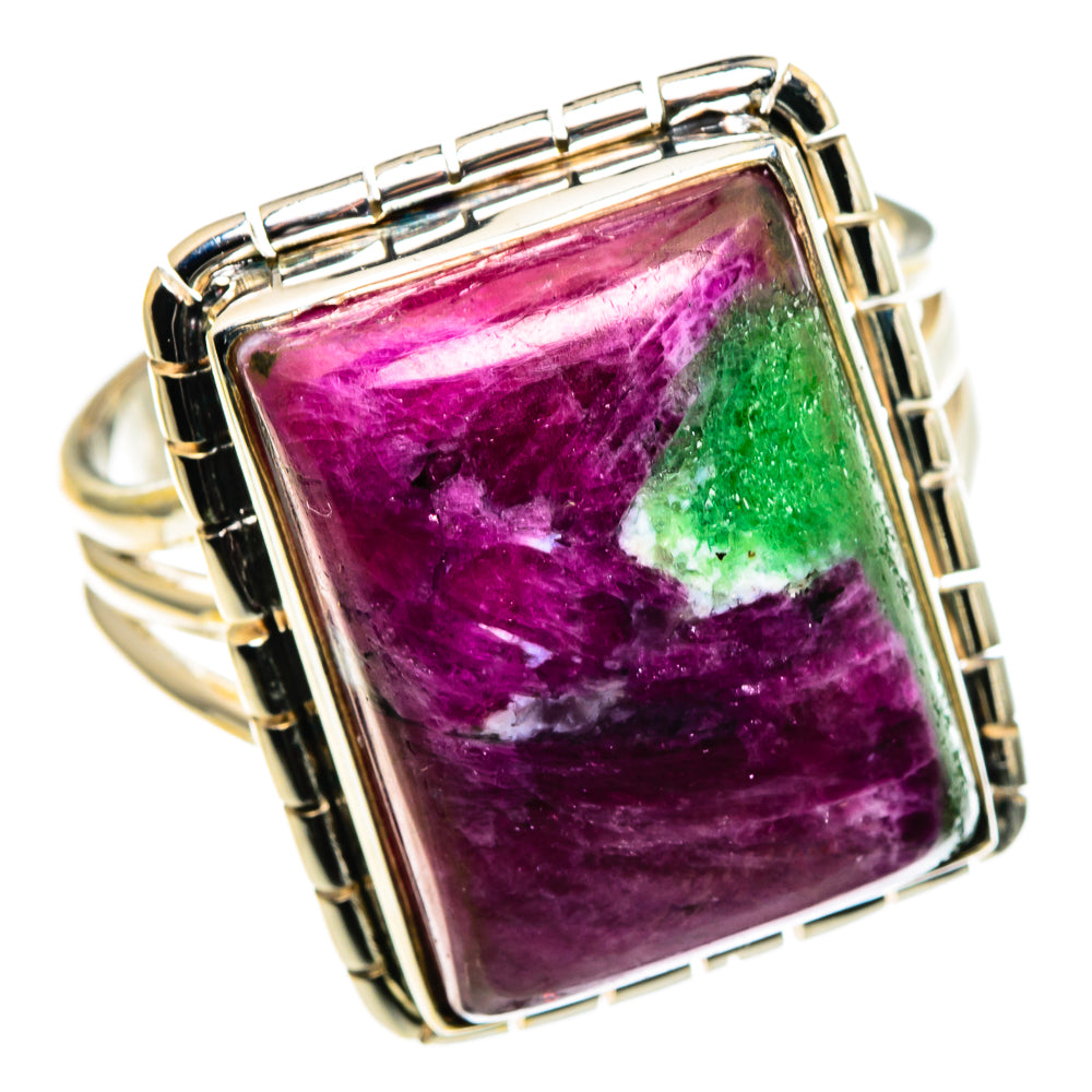 Ruby Zoisite Rings handcrafted by Ana Silver Co - RING86337