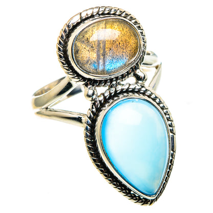 Aqua Chalcedony Rings handcrafted by Ana Silver Co - RING86349