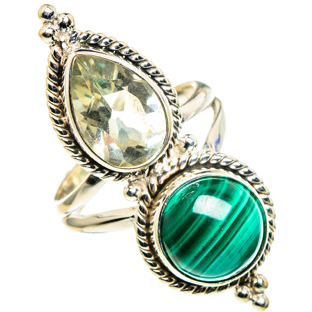 Malachite Rings handcrafted by Ana Silver Co - RING86353