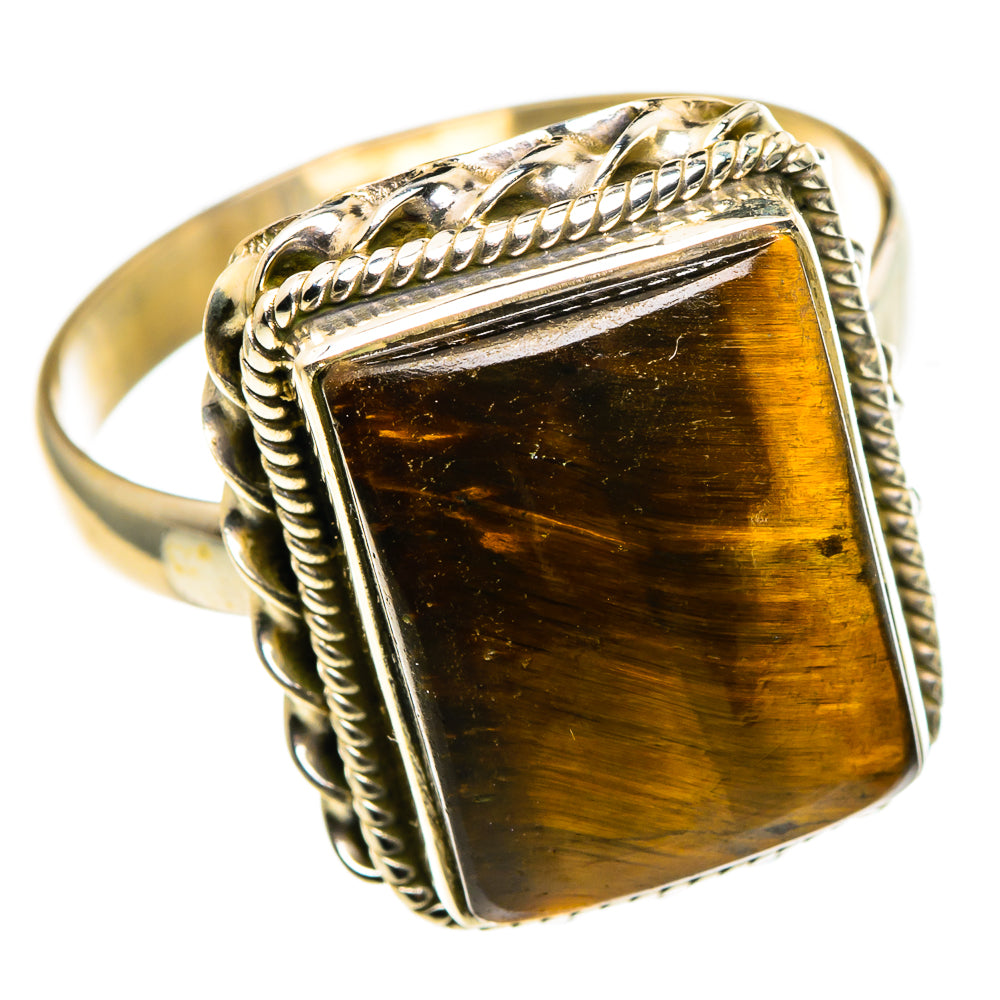 Tiger Eye Rings handcrafted by Ana Silver Co - RING86357 - Photo 2