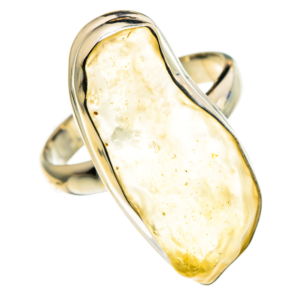 Libyan Desert Glass Rings handcrafted by Ana Silver Co - RING86362