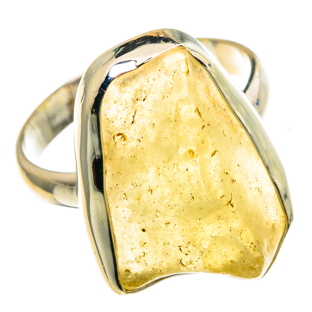 Libyan Desert Glass Rings handcrafted by Ana Silver Co - RING86363