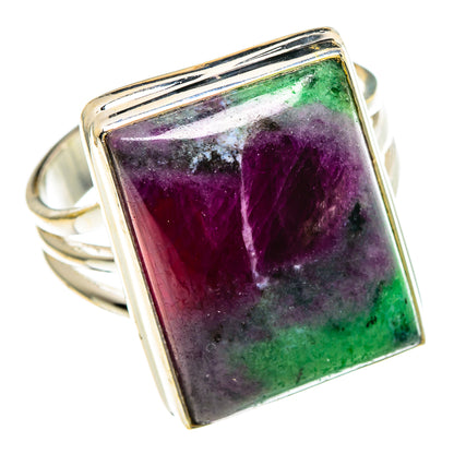 Ruby Zoisite Rings handcrafted by Ana Silver Co - RING86368