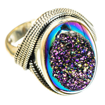 Titanium Druzy Rings handcrafted by Ana Silver Co - RING86369