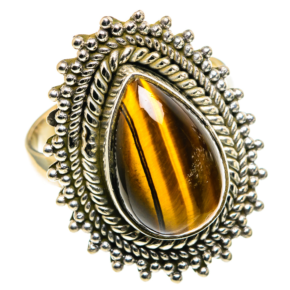Tiger Eye Rings handcrafted by Ana Silver Co - RING86385