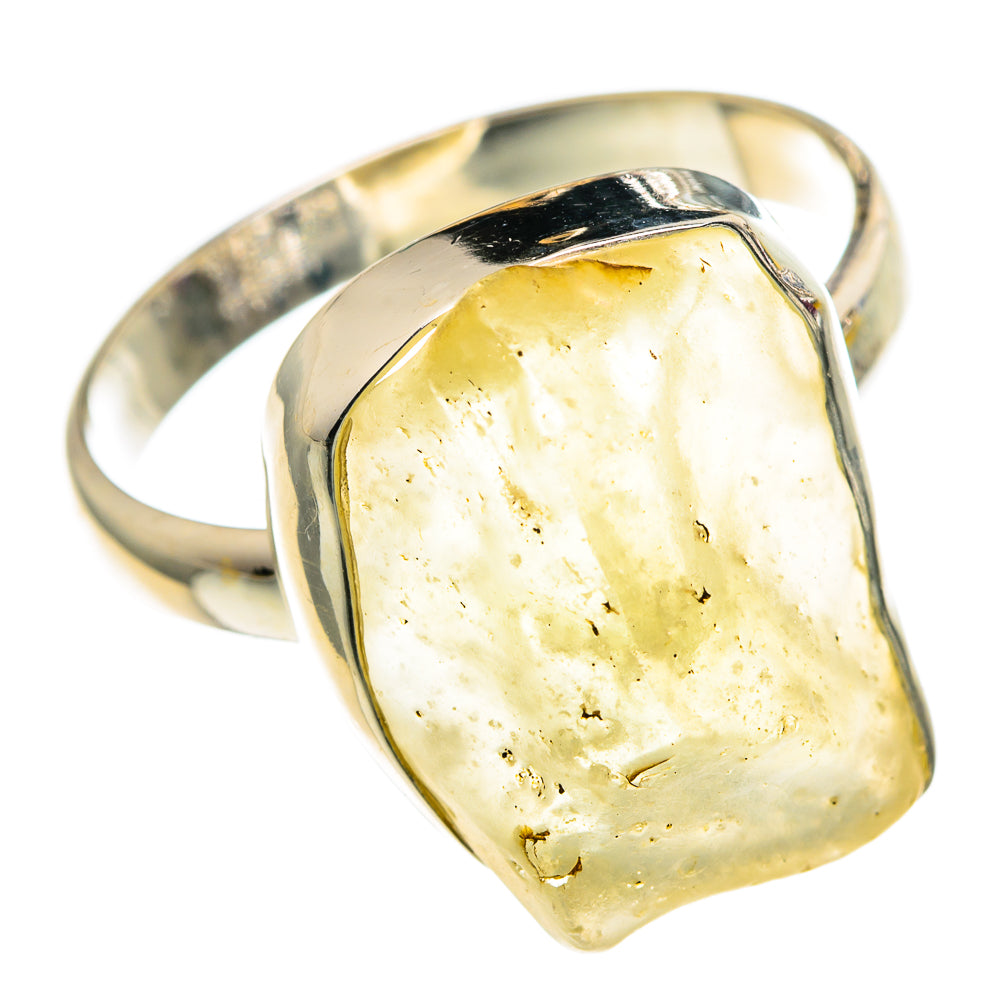 Libyan Desert Glass Rings handcrafted by Ana Silver Co - RING86386