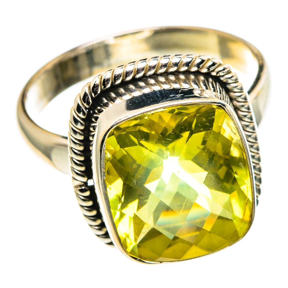 Lemon Quartz Rings handcrafted by Ana Silver Co - RING86412