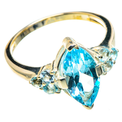 Blue Topaz Rings handcrafted by Ana Silver Co - RING86414