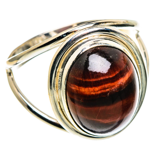 Red Tiger Eye Rings handcrafted by Ana Silver Co - RING86421