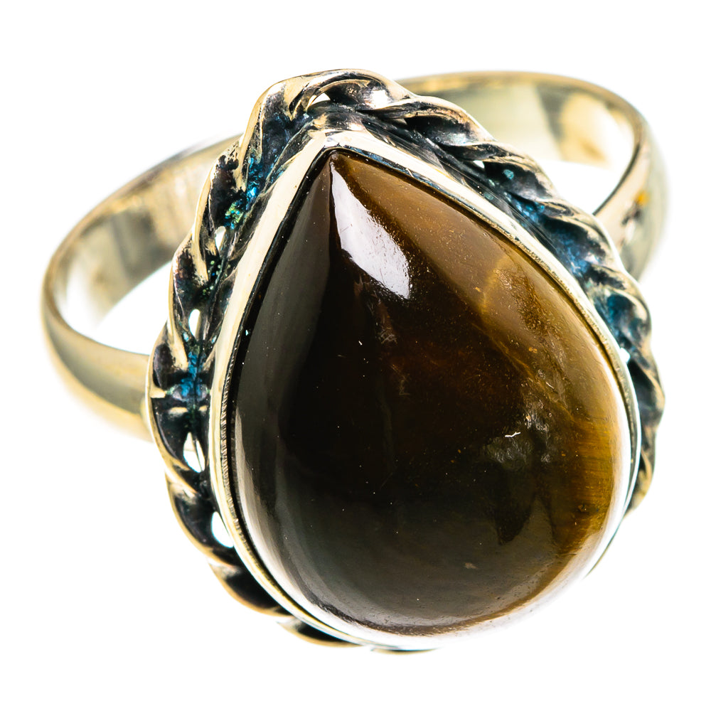 Tiger Eye Rings handcrafted by Ana Silver Co - RING86422 - Photo 2