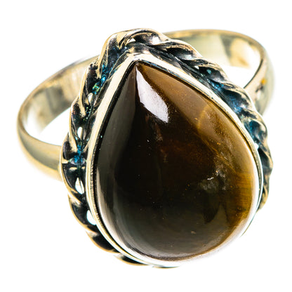 Tiger Eye Rings handcrafted by Ana Silver Co - RING86422 - Photo 2