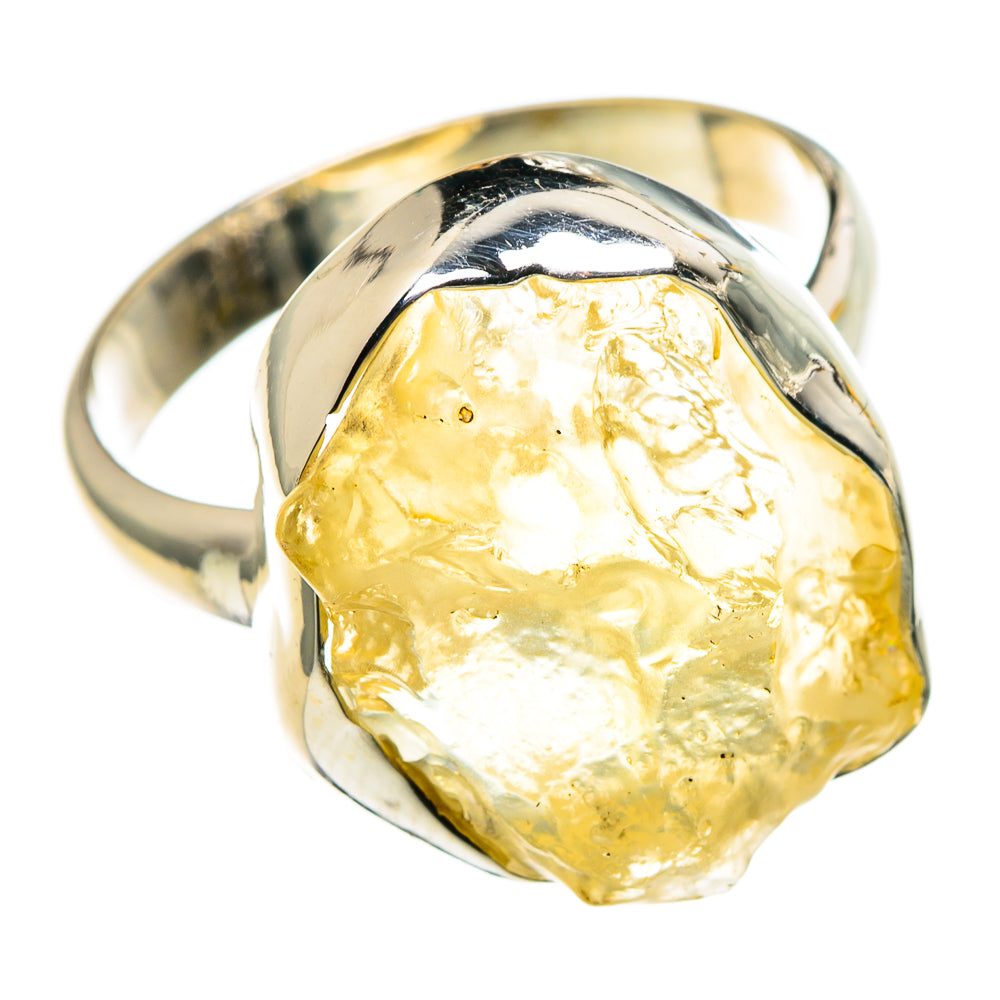 Libyan Desert Glass Rings handcrafted by Ana Silver Co - RING86424
