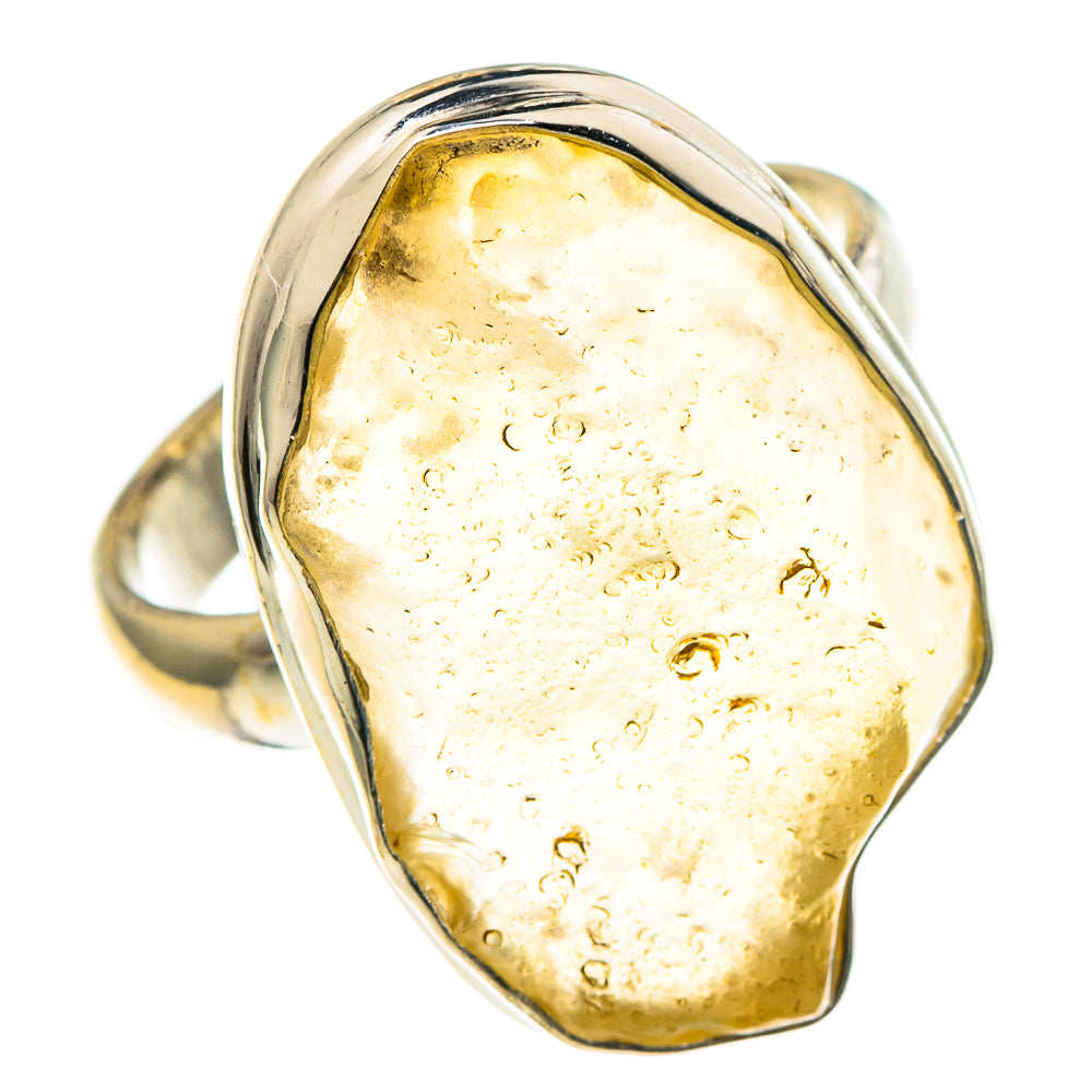 Libyan Desert Glass Rings handcrafted by Ana Silver Co - RING86427