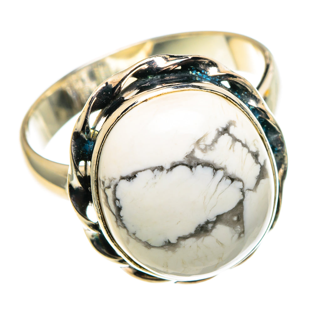 Howlite Rings handcrafted by Ana Silver Co - RING86440