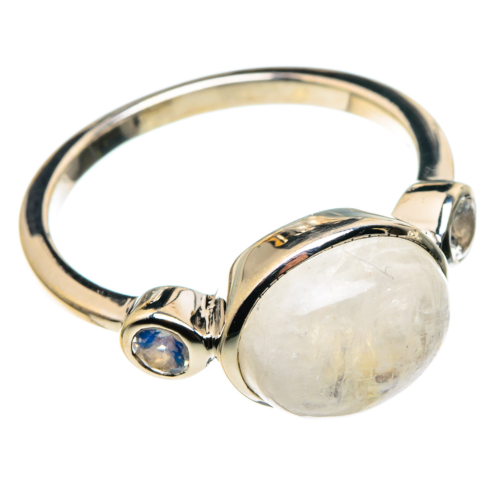 Rainbow Moonstone Rings handcrafted by Ana Silver Co - RING86441