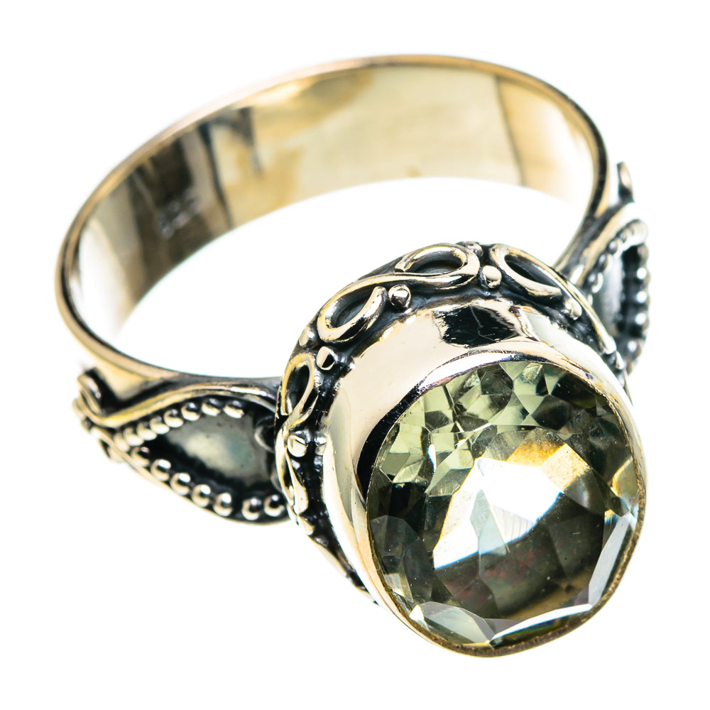 Green Amethyst Rings handcrafted by Ana Silver Co - RING86451