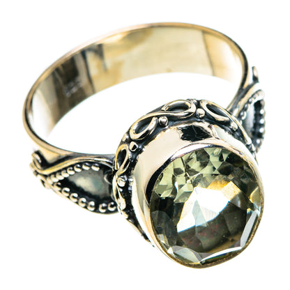 Green Amethyst Rings handcrafted by Ana Silver Co - RING86451