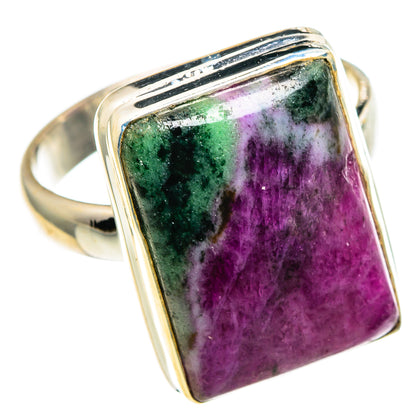 Ruby Zoisite Rings handcrafted by Ana Silver Co - RING86475