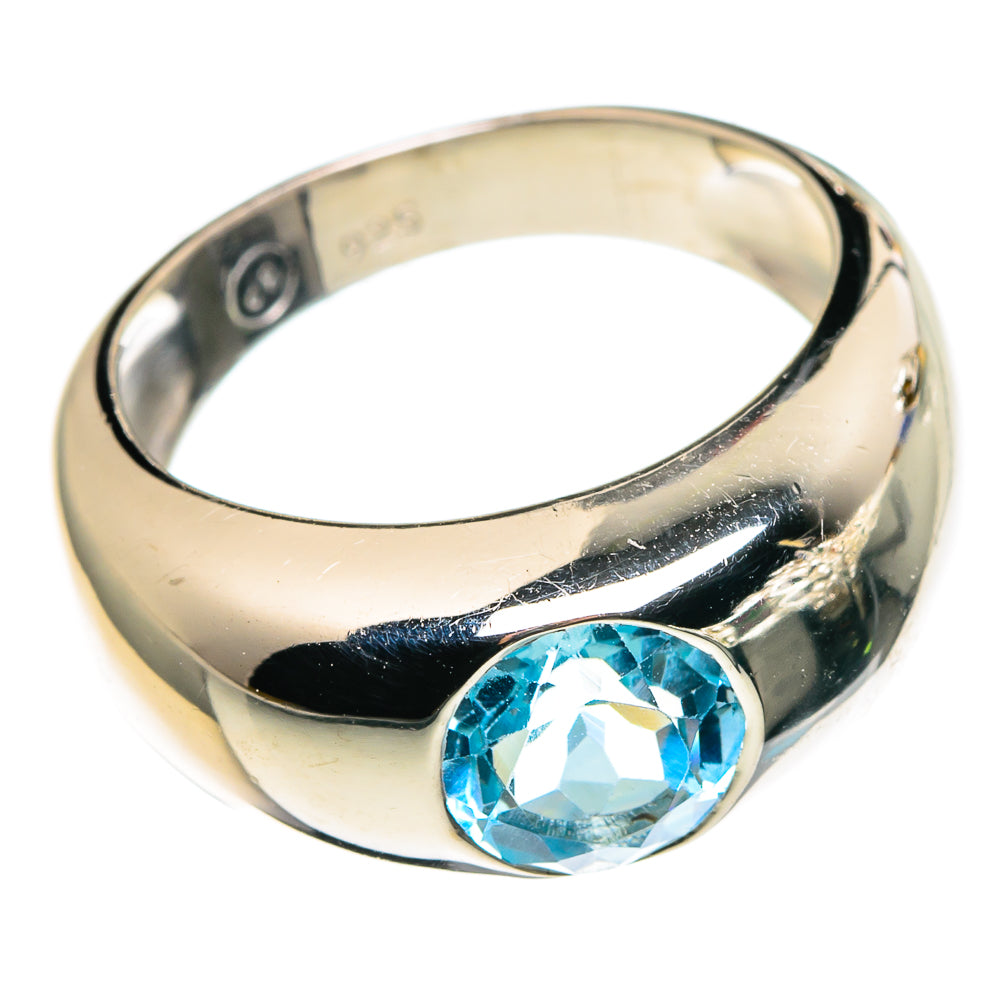 Blue Topaz Rings handcrafted by Ana Silver Co - RING86481
