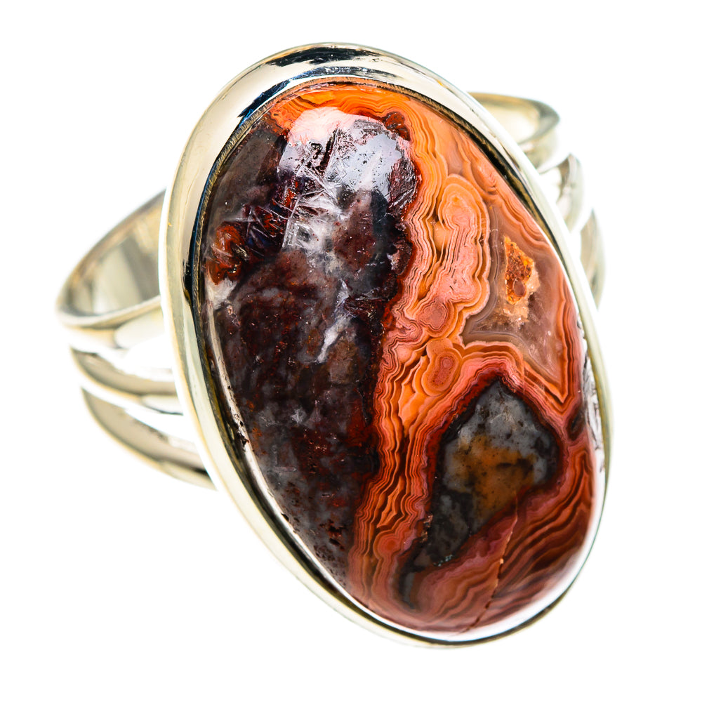Crazy Lace Agate Rings handcrafted by Ana Silver Co - RING86489
