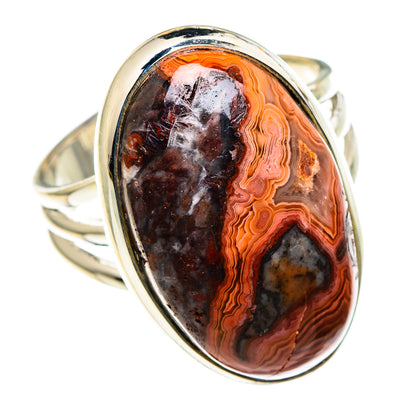 Crazy Lace Agate Rings handcrafted by Ana Silver Co - RING86489