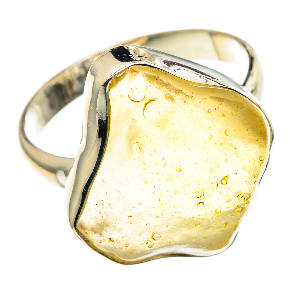 Libyan Desert Glass Rings handcrafted by Ana Silver Co - RING86491