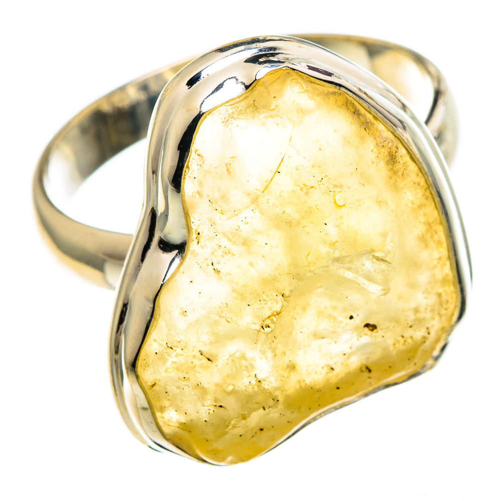 Libyan Desert Glass Rings handcrafted by Ana Silver Co - RING86493