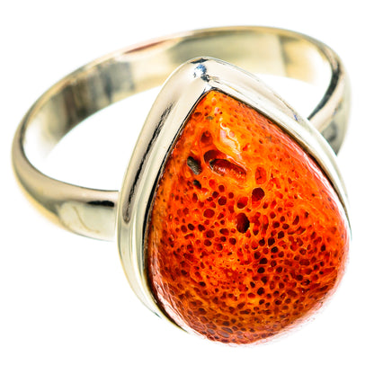 Sponge Coral Rings handcrafted by Ana Silver Co - RING86494 - Photo 2