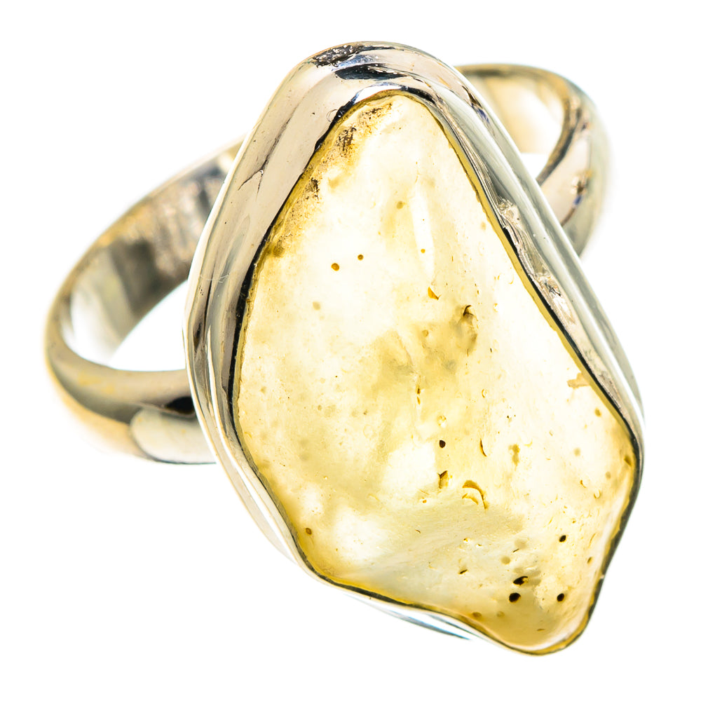 Libyan Desert Glass Rings handcrafted by Ana Silver Co - RING86496