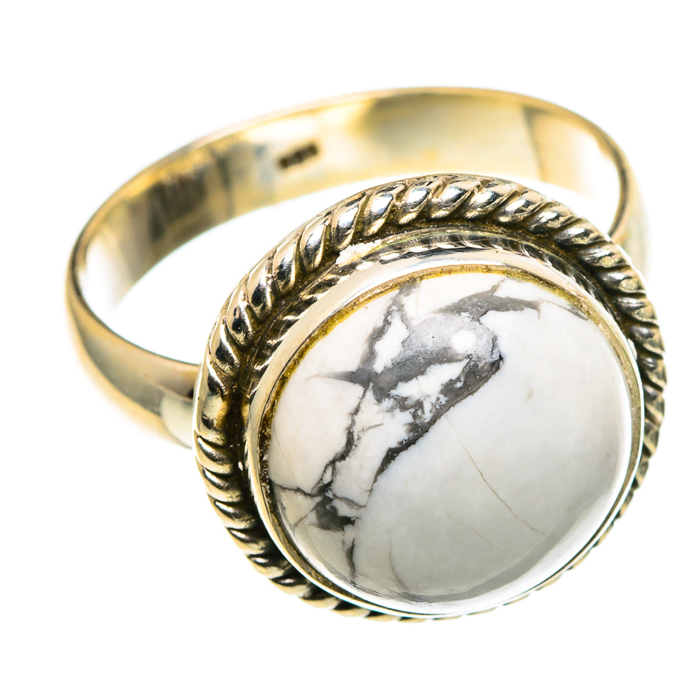 Howlite Rings handcrafted by Ana Silver Co - RING86505