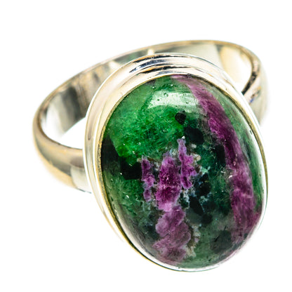 Ruby Zoisite Rings handcrafted by Ana Silver Co - RING86509