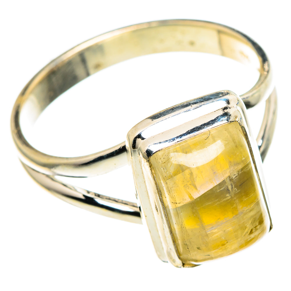Yellow Moonstone Rings handcrafted by Ana Silver Co - RING86514