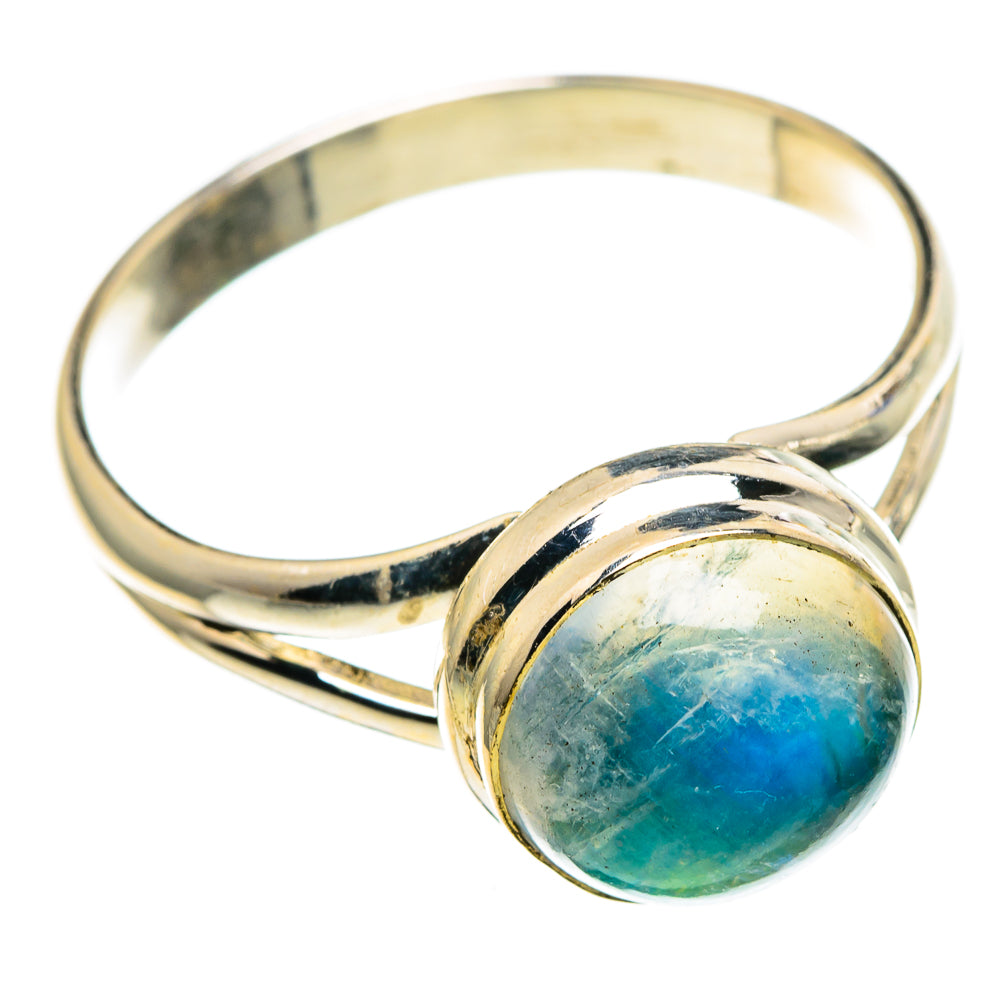 Rainbow Moonstone Rings handcrafted by Ana Silver Co - RING86519