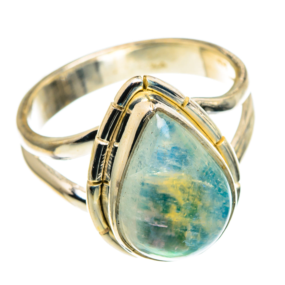 Rainbow Moonstone Rings handcrafted by Ana Silver Co - RING86521