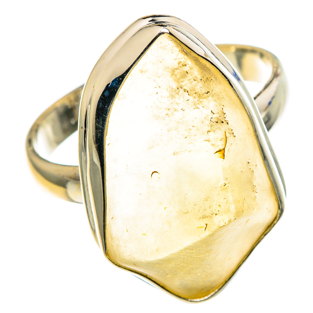Libyan Desert Glass Rings handcrafted by Ana Silver Co - RING86526
