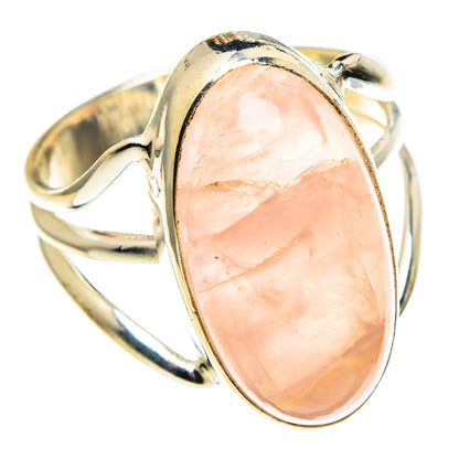 Rose Quartz Rings handcrafted by Ana Silver Co - RING86533