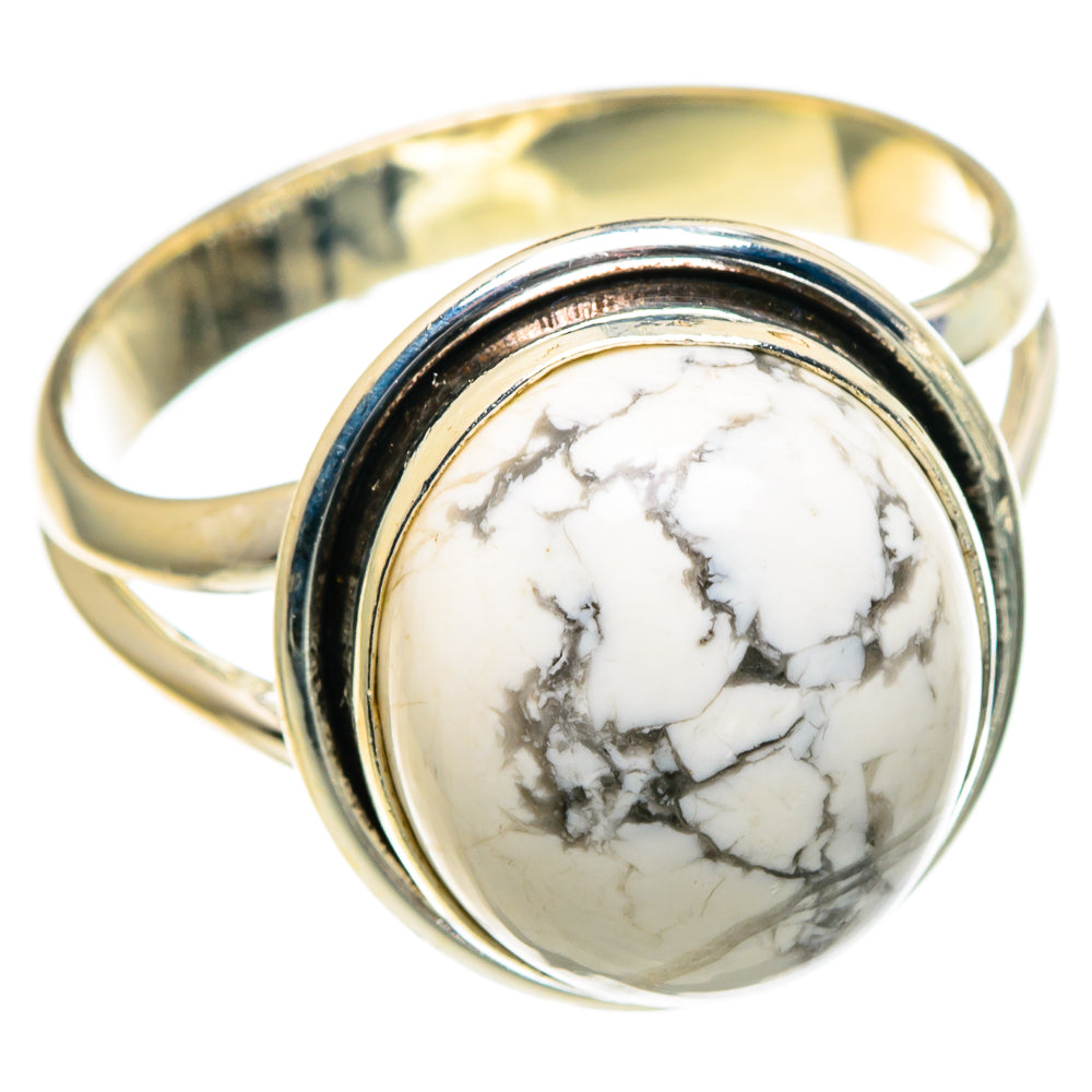 Howlite Rings handcrafted by Ana Silver Co - RING86541